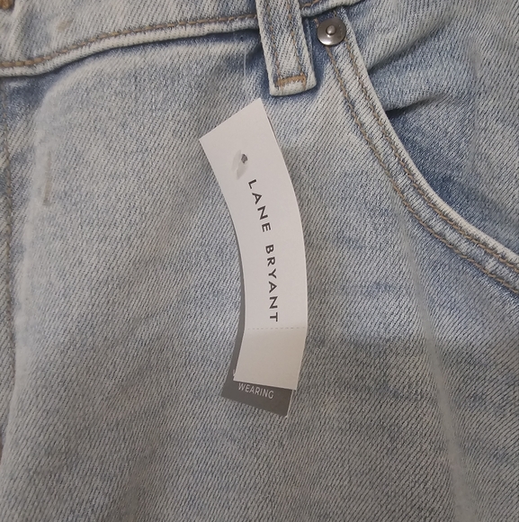 Lane Bryant Light Wash Distressed Cropped Jeans - Picture 10 of 10